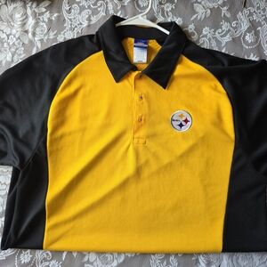 Yellow and Black Polo Shirt with Logo